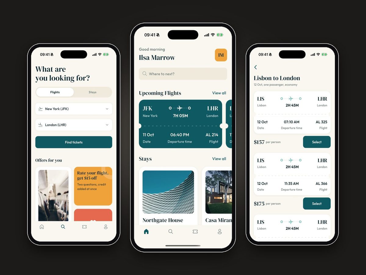 Aerlune, Flights and hotels