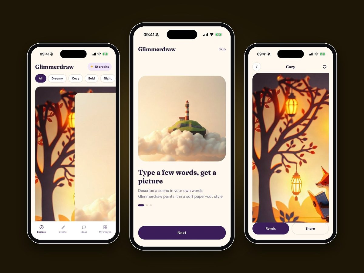 Glimmerdraw, AI image generator