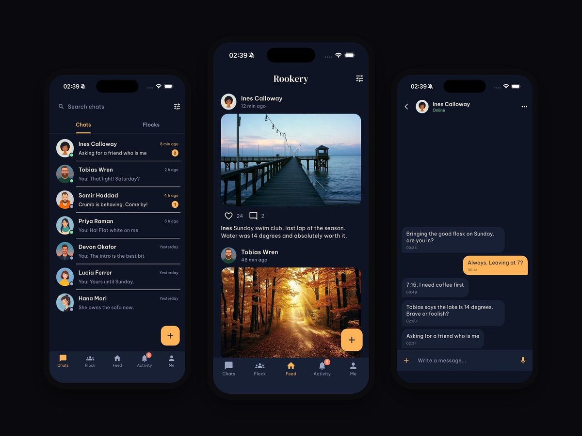 Rookery, Social network and chat
