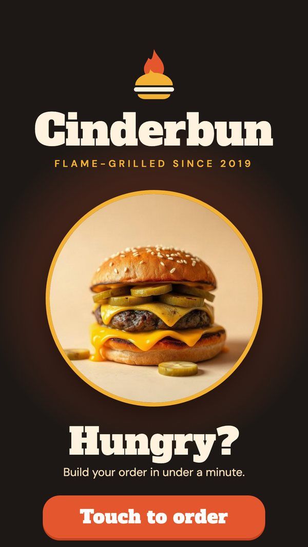 Cinderbun, Restaurant self-order kiosk