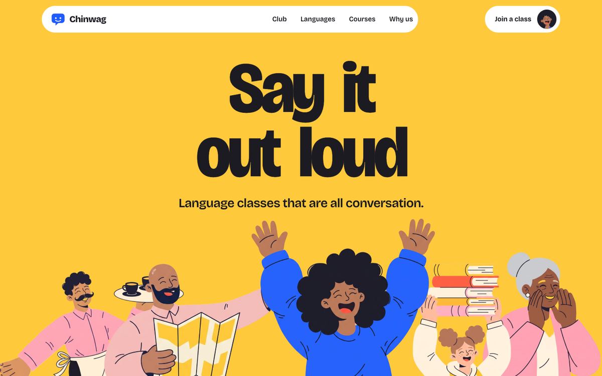 Chinwag, Language school