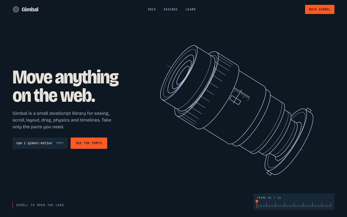 Gimbal, Developer tool