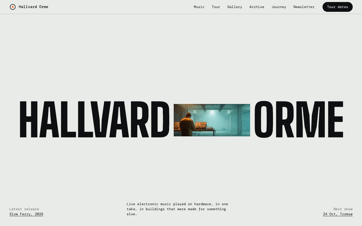 Hallvard Orme, Music artist