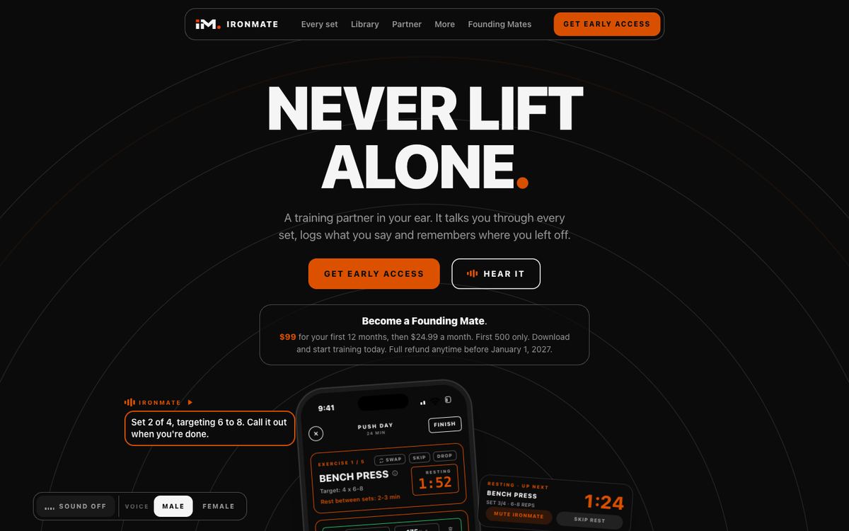 IronMate, Training app